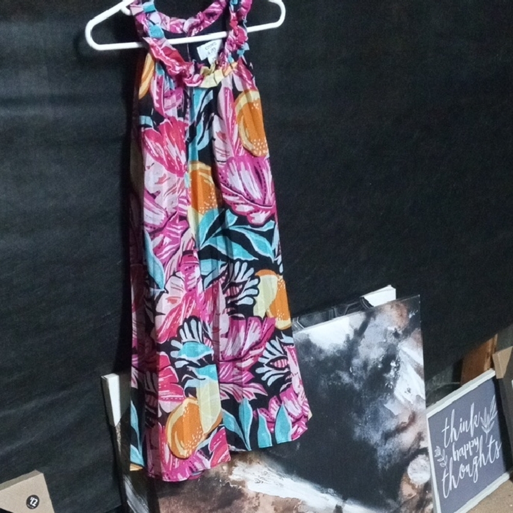 Floral Halter Mini Dress Shirt
